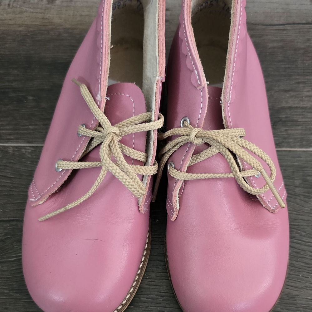 Mon Petit Pink Leather Girls Shoes